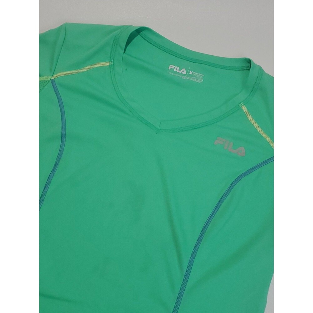 Fila Women's Stay Dry Short Sleeve T-Shirt, Green, Medium